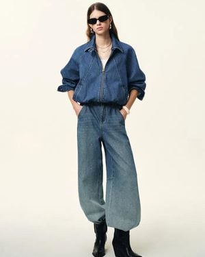 Fabrique Janet 90S Inspired Ballon Jacket - Blue