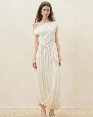 Fabrique Hera Drapey One Shoulder Dress - Natural