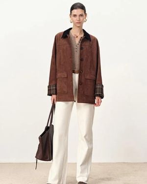 Fabrique Robin Corduroy Collar Jacket - Natural