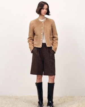 Fabrique Glynnis Reversible Boxy Cropped Jacket - Natural
