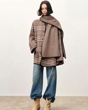 Fabrique Cecilia Reversible Double Face Short Coat - Natural