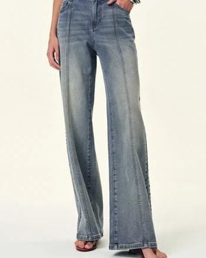 Fabrique Calli Studded Wide Leg Jeans - Blue