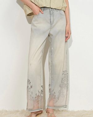 Fabrique Ariel Straight Cropped Jeans - Natural