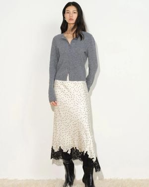 Fabrique Calliope Crystal Embellished Cardigan - Natural