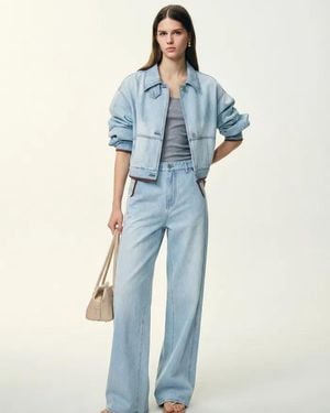 Fabrique Luna Lantern Sleeve Jacket - Blue