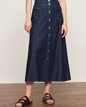 Fabrique Sloane Tencel Midi Skirt - Blue