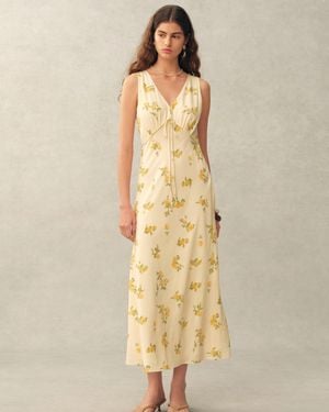 Fabrique Lumina Floral Sleeveless Dress - Natural