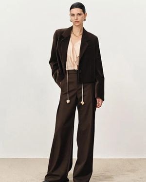 Fabrique Geraldine Single Button Crop Blazer - Black