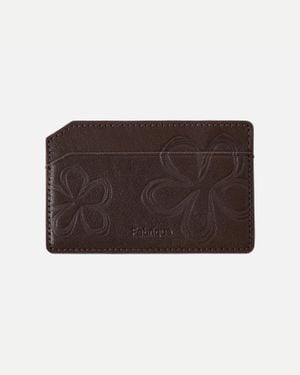 Fabrique Bevel Double Layer Card Holder - Brown