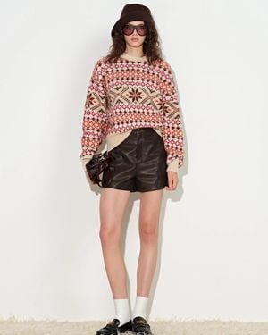 Fabrique Fiona Fair Isle Jumper - Red