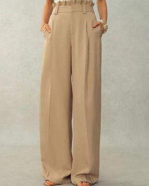 Fabrique Clemence Lace Waist Pants - Natural