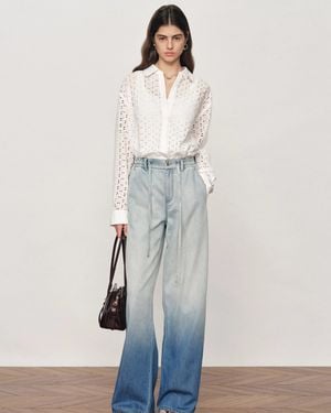 Fabrique Eliana Cutwork Embroidery Point Collar Shirt - White
