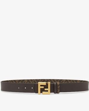 Fendi Ff Rounded Belt - Brown