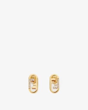 Fendi O'Lock Earrings - Metallic