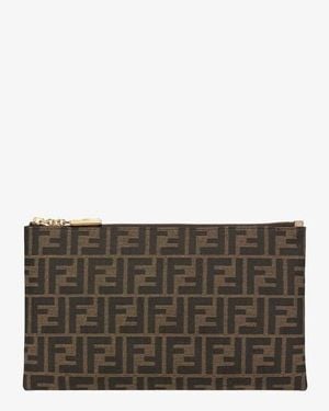 Fendi Flat Baguette Pouch Medium - Gray