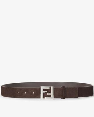 Fendi Squared Ff Belt - Brown