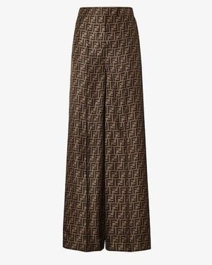 Fendi Wide Pants - Brown