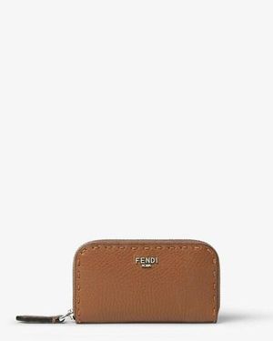 Fendi Selleria Zip-Around Mini - Brown