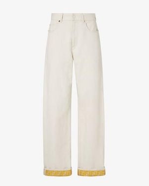 Fendi Long Jeans - White