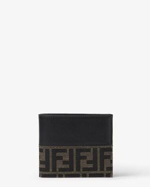 Fendi Ff Jacquard Wallet - Black