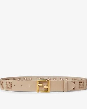 Fendi Ff Belt - Natural