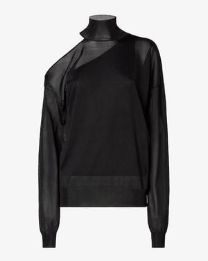Fendi Silk Organza Sweater - Black