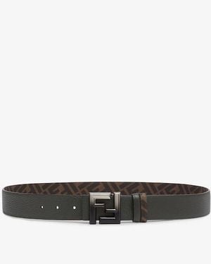 Fendi Ff Rounded Belt - Black