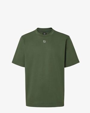 Tシャツ・カットソー FENDI Men T Shirts FW1319ASCH Green Fendi Outlet: Shirt men - Green | Fendi shirt FW1319ASCH