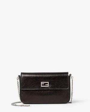 Fendi Tube Wallet On Chain - Black