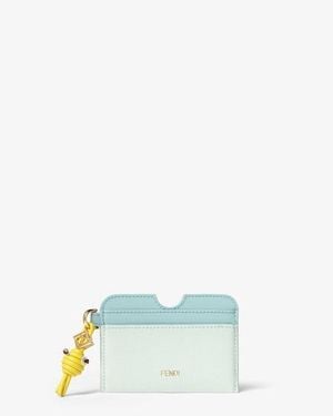Fendi Ff Diamonds Card Case - Green