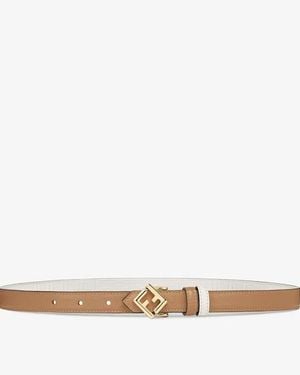 Fendi Ff Diamonds Belt - Natural