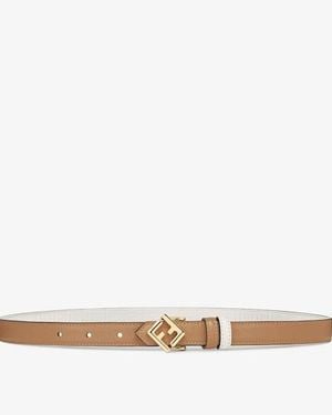 Fendi Ff Diamonds Belt - Natural