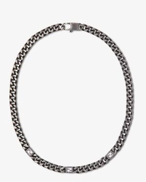 Fendi Ff Cube Necklace - Metallic