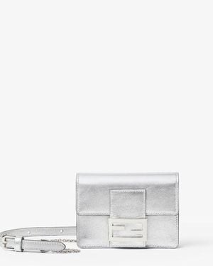 Fendi Tube Card Case With Chain - White