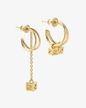 Fendi Faces Asymmetric Earrings - Metallic