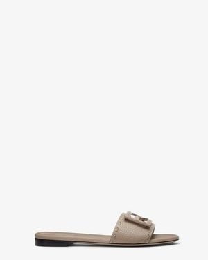Fendi "Baguette" Mules Flat - Natural
