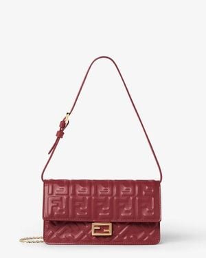 Fendi Wallet On Chain Baguette - Red