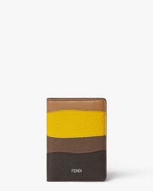 Fendi Colorblock Card Case - Yellow