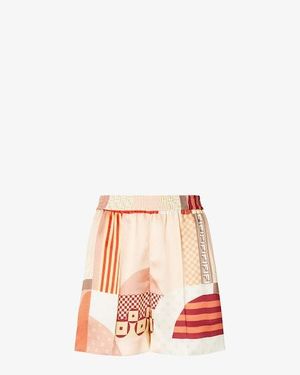 Fendi Printed Crepe Shorts - Pink