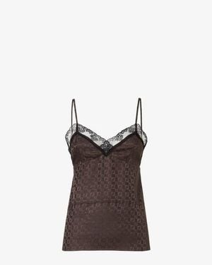 Fendi Jacquard Ff Silk Top - Brown