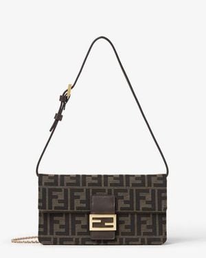 Fendi Tube Wallet On Chain - Black