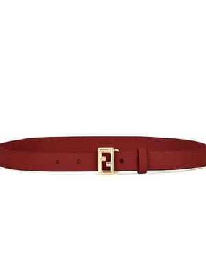 Fendi Ff Belt - Red