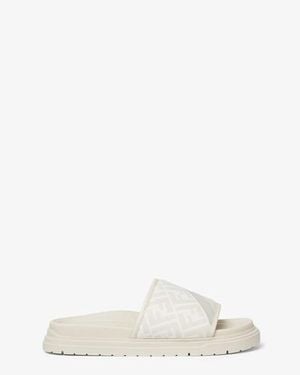 Fendi Diagonal Slides - White