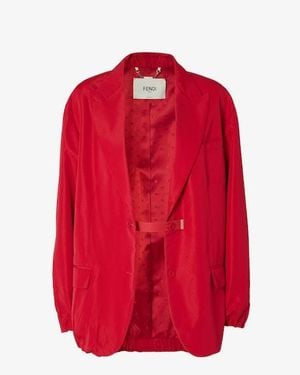Fendi Single Breasted Blazer Jacket - Red