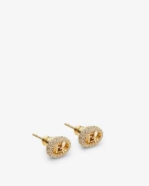 Fendi Orbit Stud Earrings - Metallic