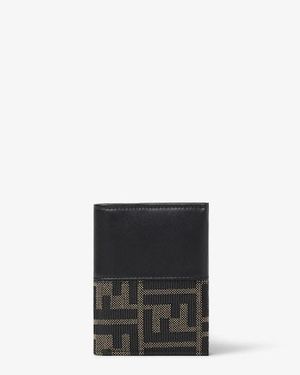 Fendi Ff Jacquard Card Holder - Black