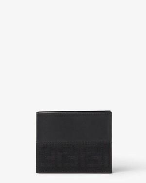 Fendi Ff Jacquard Wallet - Black