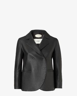 Fendi "Selleria" Double Breasted Jacket - Black