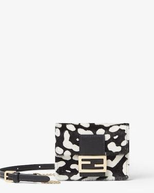 Fendi Tube Card Case On Chain - Black