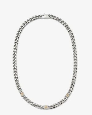 Fendi Ff Cube Necklace - Metallic